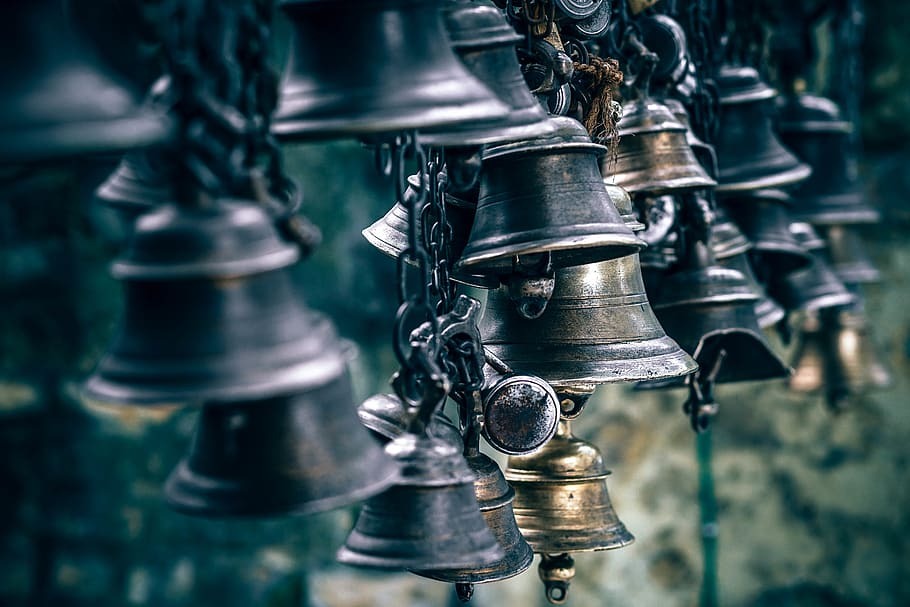 Bells in Witchcraft, Spiritual Door Bells, Hanging Bells on Entryways, Magic Bells Hung on Entrances, The Witch's Ritual Bell, Enchanted Door Bells